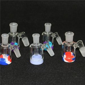 Hookahs apanhador de cinzas Bongo de vidro 14mm 18mm 45 graus Ashcatcher machado para fumar cachimbo de água plataformas de petróleo