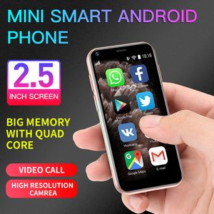 Orijinal SOYES XS11 Mini Android 6.0 3D Camlı Cep Telefonları İnce Gövde HD Kamera Çift Sim Dört Çekirdekli Google Play Market Sevimli Akıllı Telefon