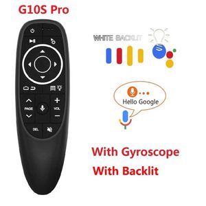 G10 G10S Pro Sesli Uzaktan Kumandalar 2.4G Kablosuz Klavyeler Hava Fare Jiroskop IR Öğrenme Android tv kutusu için HK1 H96 Max X96 mini