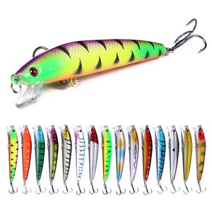 HENGJIA 105pcs Minnow Рыбалка Приманки 14.5CM 17,6 г 145mm 5.7inch / 0.62OZ приманки Crank приманки пресной воды swimbait