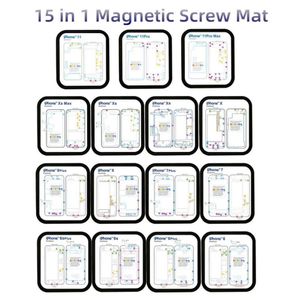 15-in-1 Magnetic Screws Mat Keeper Memory Chart Mat for iPhone 6 6S 7 8 X XS Max XR Teardown 12-in-1 Repair Guide Pad All-in-One Set