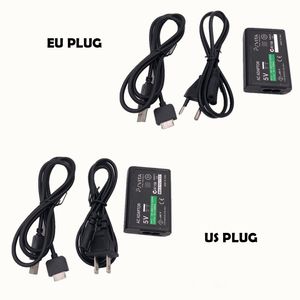 ЕС US Plug Plug Home Waller Powerger Power 5V Адаптер AC USB Data Data Sync Зарядка кабельный шнур для Sony PS Vita PSV 1000