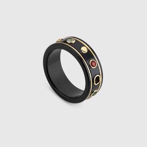 Anéis de aglomerado de cerâmica preto e branco fashion, bague anillos para homens e mulheres, noivado, casal de casamento, joias, presente para amante
