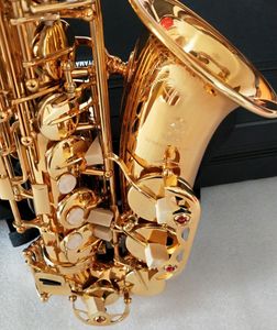 Sassofono contralto professionale YAS-62 Chiave d'oro Strumento musicale eccellente Bocchino per sax in oro elettroforetico di alta qualità