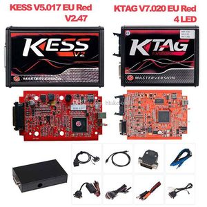 KESS Teşhis Araçları V2.53 V5.017 AB Kırmızı PCB Titanyum Ktag V2.25 V7.020 BDM ECU OBD2 Autotruck Programcı Kiti