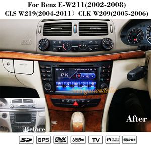 Android12.0 Px5 64G 7 inç Araba DVD Oyuncusu Mercedes Benz E Sınıfı/W211/E300/CLK/W209/CLS/W219/G-Class/W463 CANBUS RADYO GPS Navigasyon FM