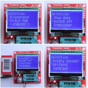 Интегрированные цепи DIY Наборы цифровых комбинаций Combo Compotment M8 Transistor Transistor Cavacitor LCR Diode Embacitance ESR Meter PWM Square Wave 12864 ЖК