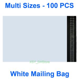 100 шт. Multi размеры белые полисымитные сумки не мягкие конверты почтовые (110 мм - 305 мм) х (180 мм - 400 мм) (4,3 дюйма - 400 мм) (4,3 дюйма - 12 