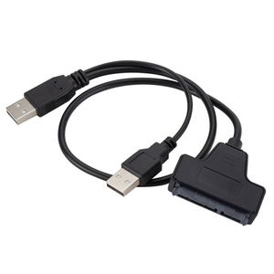 USB 2.0 - SATA 7 + 15pin Dönüştürücü Kablo Adaptörü 2.5 inç Harici SSD HDD Sabit Sürücü 22 Pin SATA Kabloları