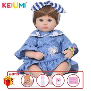 17 polegadas moda realista renascido bebê boneca bebês macio algodão pano corpo boneca presente brinquedos para miúdo playmate atacado Boneca Reborn LJ201031