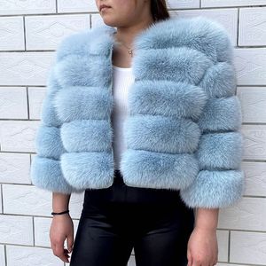 2021 Yeni Stil kadın Gerçek Fox Kürk 100% Doğal Kürk Ceket Kadın Kış Sıcak Mont Yüksek Kaliteli Yelek