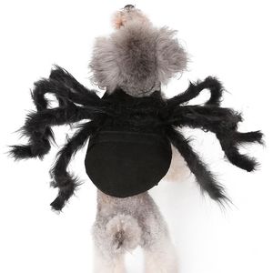 Одежда для домашних животных на Хэллоуин, плюшевый паук, наряд для маленьких собак, кошек, косплей, забавный костюм для вечеринки, костюм щенка для чихуахуа, йорка, 2012235m