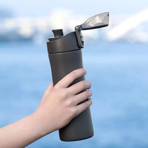 Termos şişesi 500 ml bardak termal vakum kupa sıcak tutmak soğuk su açık spor seyahat şişesi su şişesi termos lj201221