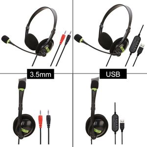 Kablolu Gaming Headset Gamer USB 3.5mm Aşırı Kulak Stereo Kulaklıklar Dizüstü Bilgisayar PC için Mic ile Kulaklık