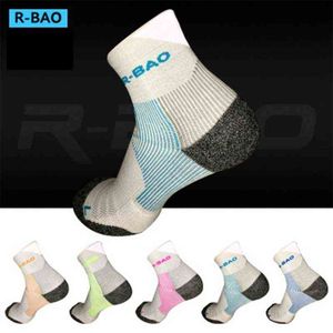 R-BAO One Pair Профессиональные сжатия Носки Женщины Мужчины Беговые Спортивные Носки Лодыжки Протектор ног Анти-Растянение для марафонских носков Y1222