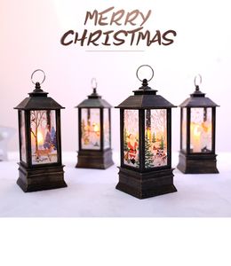 Noel LED Küçük Yağ Lambası Taşınabilir Lamba Alışveriş Merkezi Pencere Bar Restoran İç Dekorasyon Dekorasyon Alev Lamba Dekorasyon Malzemeleri