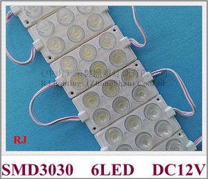 Enjeksiyon LED Işık Modülü Lens DC12V SMD 3030 6LED 3W 75mm x 40mm LED Geri Işık İşaret Harf ve Aydınlatma Kutuları