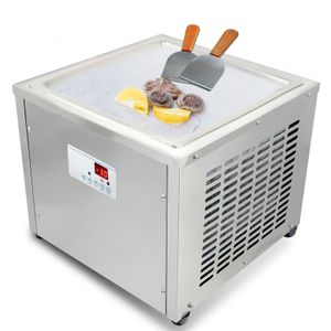 Mutfak mini 45cm kare tava tezgahı kızarmış dondurma makinesi masaüstü rulo Icecream Maker