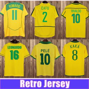 1998 DUNGA Retro Erkek Futbol Formaları 1994 ROMARIO PELE RONALDINHO RIVALDO CARECA LEONARDO R. CARLOS FABIANO D. ALVES Ev Deplasman Formaları