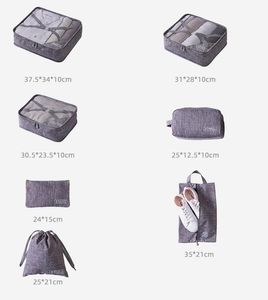 Ящики для хранения BINS Путешествия Семь цельных Установлена ​​Многофункциональная одежда Организатор сумки Custom1