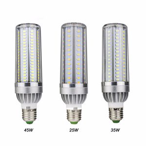 Best High Power LED Corn Light 25W 35W 50W Candle Bulb 110V E26/E27 LED Bulb Aluminum Fan Cooling No Flicker Light 2835