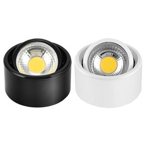 Plafoniere 3W/5W/7W Lampada da quadro a LED Faretto da incasso girevole Faretto Soggiorno Conchiglia nera/bianca