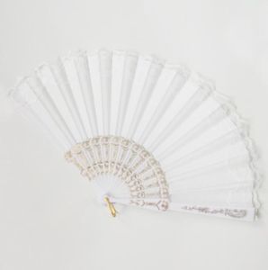 25 cm plastik beyaz dantel fan zarif el fanlar malzemeleri dans gelin düğün parti dekor fan süslemeleri hediye ve iyilik