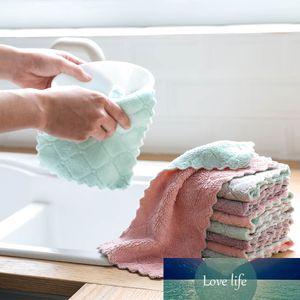 Kitchen Towel Cleaning Cloth Nonstick Oil Coral Velvet Hanging Hand Towels Dishclout Washing Windows Car Floor Home Clean #15
