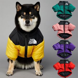 American Tide Brand Face Dog à prova de vento e chuva para inverno, capa de chuva quente para animais de estimação, jaqueta acolchoada de algodão