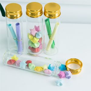 20 шт 30x100x21mm Малый стеклянные бутылки с Golden Cap Screw DIY 50ml EMPTY Желающих Звезды Контейнеры Баночки