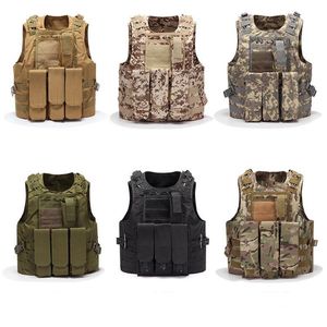 Gilet tattico da uomo Molle Combat Assault Plate Carrier Gilet tattico Caccia Multifunzione Soldato Gilet da combattimento