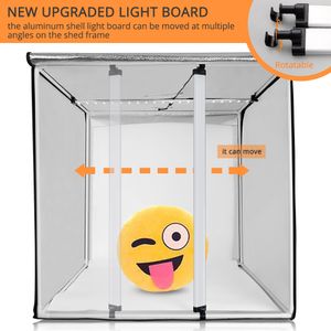 FreeShipping 80 * 80см 31,5 дюйма Dimmable Photo Studio Освещение Softbox Lightbox Складной Складной Световой Ящик Фотографии фона Съемка Степень Набор