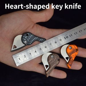 2022 Новый нож в форме сердца EDC Creative Mini складной нож портативный ключ нож открытый кемпинг карманные брелок ножи офисный карандаш точилка для драгоценностей
