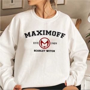 Wanda Maximoff 1989 Sweatshirt Scarlet Witch Hoodies Wanda Vision TV Dizisi Sweatshirts Unisex Harajuku Hoodie Top Girt Fan 220210