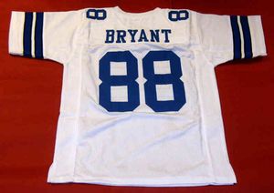 Özel Futbol Jersey Erkekler Gençlik Kadınlar Vintage DEZ Bryant Özel Pro Stil Beyaz Nadir Lise Boyutu S-6XL veya herhangi bir isim ve numara formaları