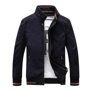 Cappotto da uomo casual a maniche lunghe primavera autunno colletto alla coreana in cotone cappotto taglie forti top da uomo d'affari