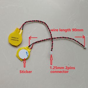 CR2032 BIOS CMOS 3V литийная монетная батарея с разъемом / пробкой для компьютерной ноутбука печати