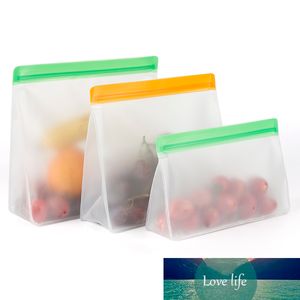 Контейнеры для хранения продуктов питания Набор свежих сумки Zip силиконовые многоразовые обед плодоовощ герметичный чашка морозильная камера желтый / зеленый / оранжевый / прозрачный