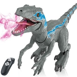 Hot Toys 2.4G RC Robot Akıllı Raptor Hayvanlar Uzaktan Kumanda Robotları Jurassic Dinozor Çocuklar İçin Elektrik Oyuncak 2011111