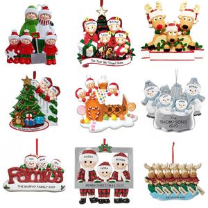 Kişiselleştirilmiş Noel Aile Reçine Süsleme 2022 Moose Santa Snowman Diy adı Noel Ağacı Süsleri