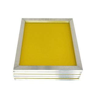 Алюминий 43 * 31см Экран печатной рамки натянутой белой 120T шелковой печати Полиэстер желтая сетка для печатной цепи кабана