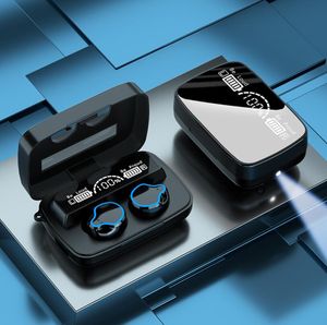 M9 F9 TWS Bluetooth 5.1 Kablosuz Kulaklık Ayna Dijital Görüntü Güç Dokunmatik Portatif LED Aydınlatma Fener Fonksiyon AURICULARES