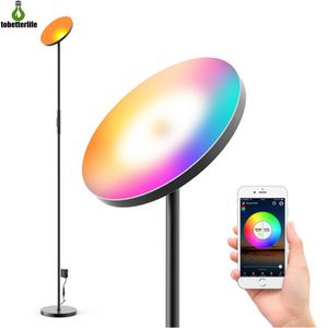 24W Smart Ploe Lamp Wi-Fi LED Красочный RGB Пол Свет Диммируемый Пол Лампа Голосовой Управляющий Лампа для Вечерин Гостиные Спальни