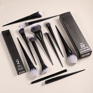 KVD11PCS Makyaj Fırçalar Set # 10 20 25 35 40 1 2 4 22 Gölge + Işık Kilit-It Kenar Pudra Vakfı Kapatıcı Göz Farı Güzellik Aracı