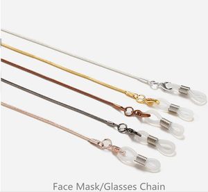 Toptan yılan şekilli metal yüz maske gözlükleri zincir kordon iplikli boyun kablosu tutucu kayış ıstakoz tokası ile