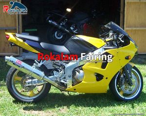 Kawasaki Ninja ZX6R için Tam Sarı Fairing Kiti ZX 6R 2000 2001 2002 Plastik Vücut Satış Sonrası Motosiklet Yüzeyleri Parçaları (Enjeksiyon Kalıpları)