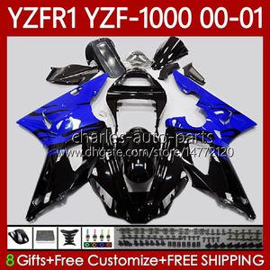 Обсуждение OEM для YAMAHA YZF-R1 YZF1000 YZF R 1 1000 CC YZFR1 00 01 02 03 Кузов 83Но.102 YZF R1 1000CC 2000 2000 2002 2003 YZF-1000 00-03 Мотоцикл Blue Flame Body Kit