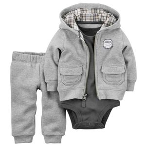 Crianças bebê bebes menino roupas conjunto com capuz jaqueta macacão calças infantil menino menina roupas outono primavera crianças ternos recém-nascidos conjunto lj201223