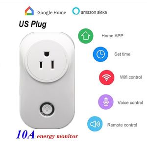 Original 10A Wireless WiFi Smart Socket Power US Plug With Power Meter Remote Control Alexa Phones APP Remote Control by IOS Android