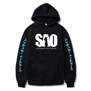 Anime Kılıç Sanatı Online Kirito ASUNA HOODIES Uzun Kollu Plus Erkek ve Kadın Hoodie Büyük Boyu Sweatshirt Sokak Giyim 220114